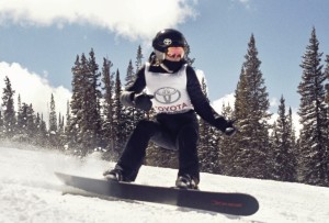 Toyota Athlete & Brand Ambassador, Amy Purdy snowboarding