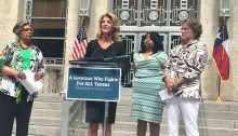 Wendy Davis defends Sexual Assault victims, visits Houston City Hall